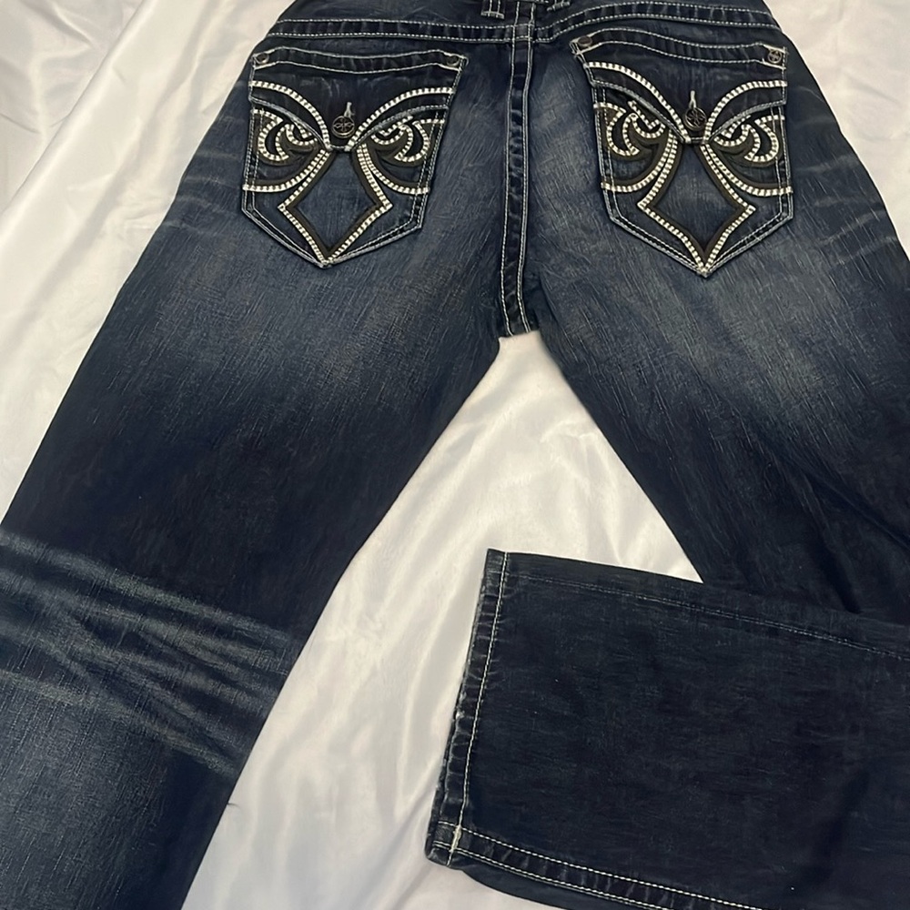 Blue jeans, affliction black premium, loose fit, 32 waist 32 long